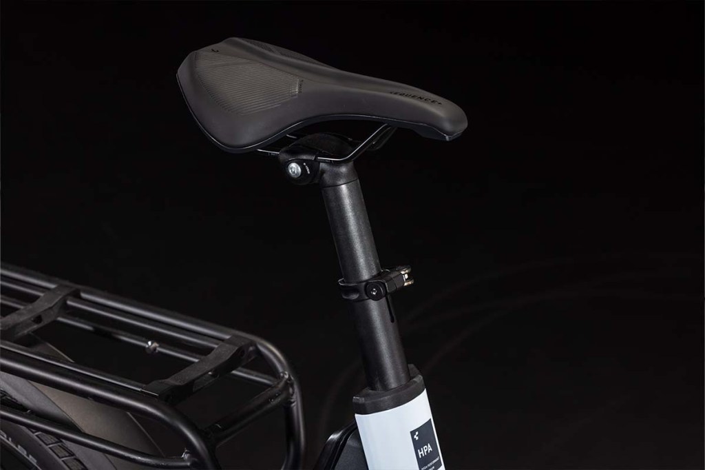 Nahaufnahme Sattel von E-Bike Longtail Hybrid