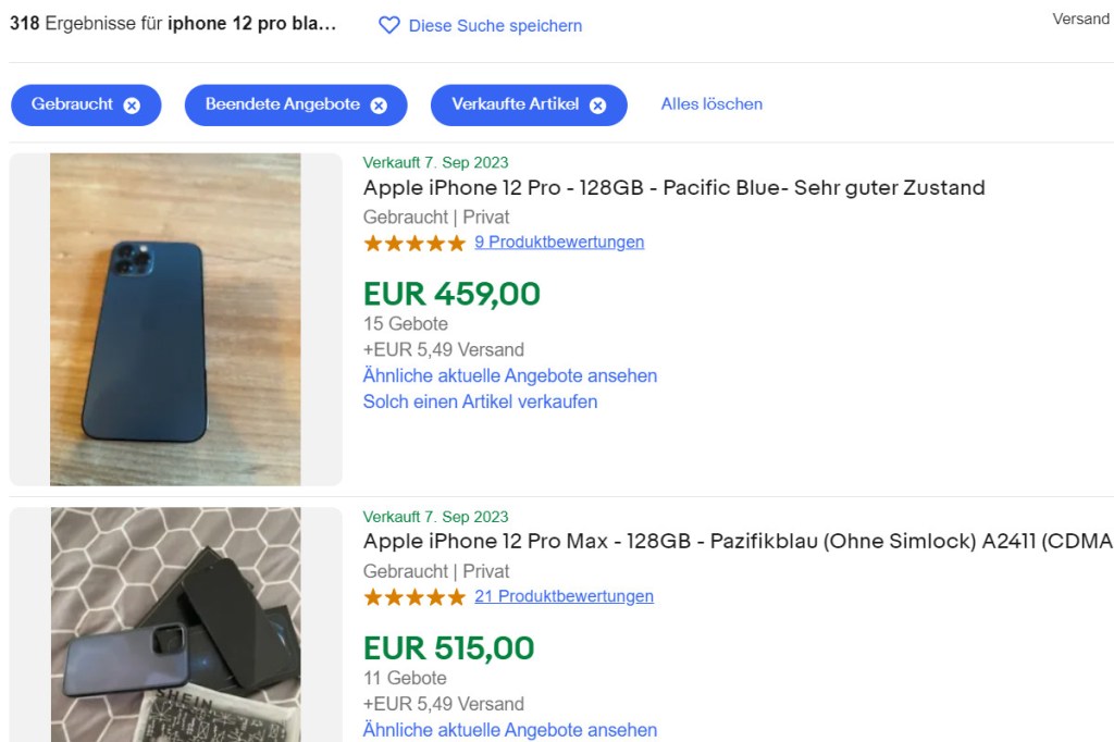 ebay Verkaufserlös