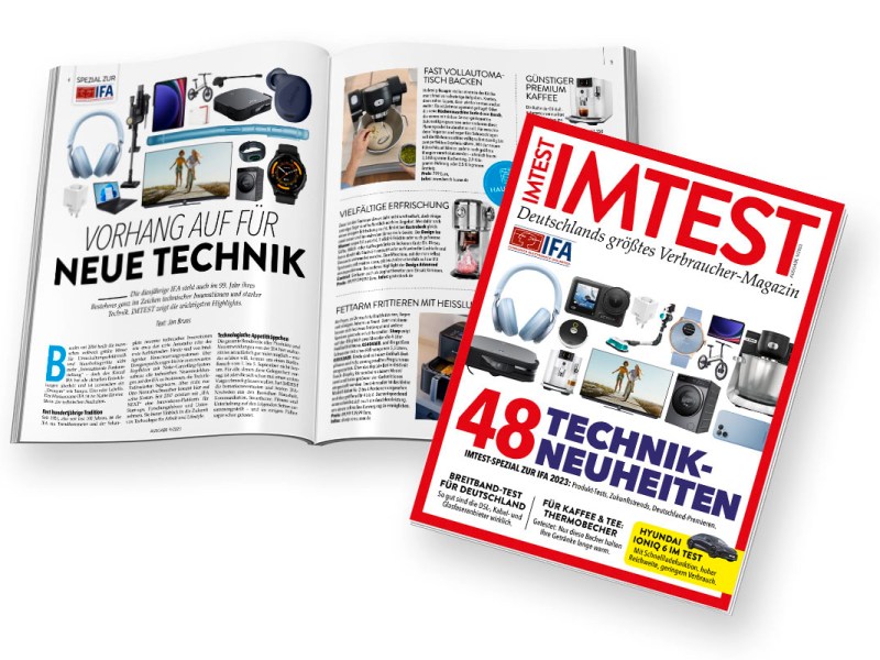 Cover-Bild der neuen IMTEST-Ausgabe, mit technischen neuheiten von der IFA in Berlin auf dem Cover.