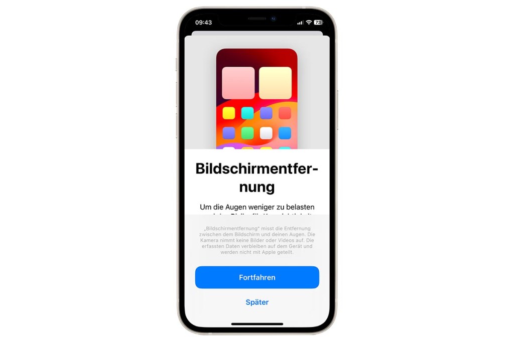 iOS 17 Bildschirmentfernung