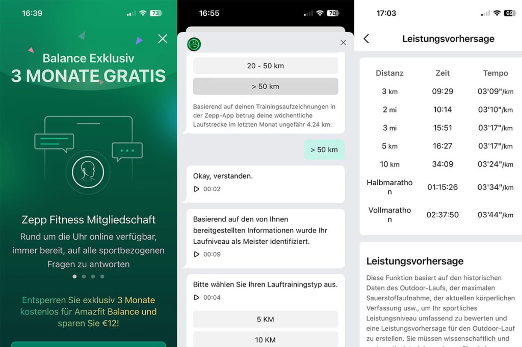 Zepp-App Ki-Funktionen