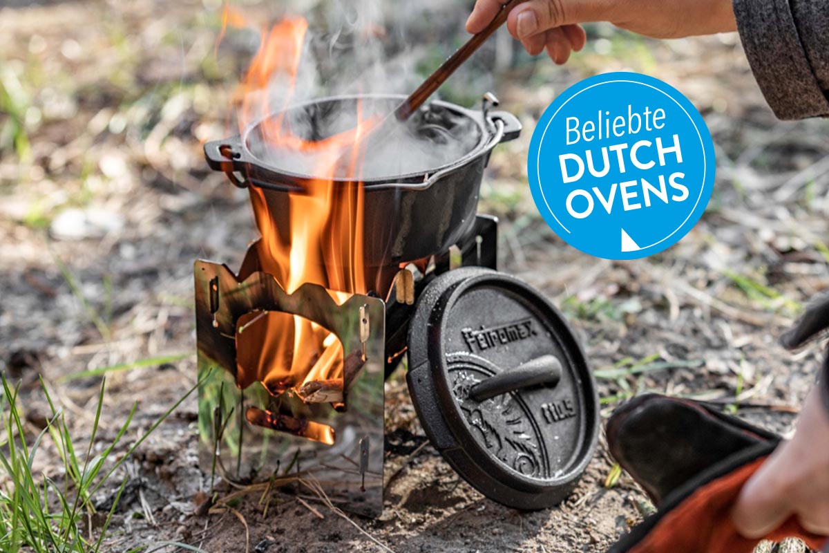 Dutch Oven von Petromax über Feuer.