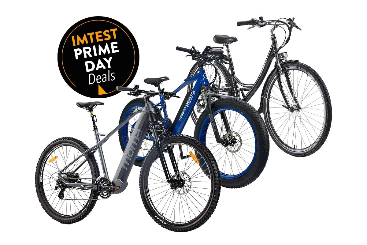Drei reduzierte E-Bikes.