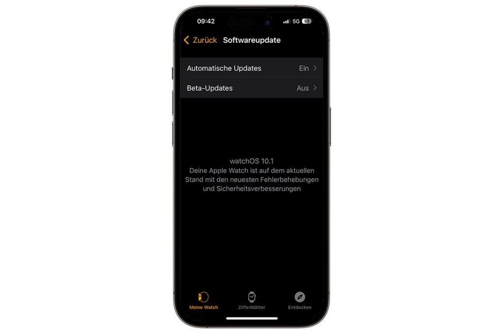 watchOS 10.1 für Doppeltipp installieren