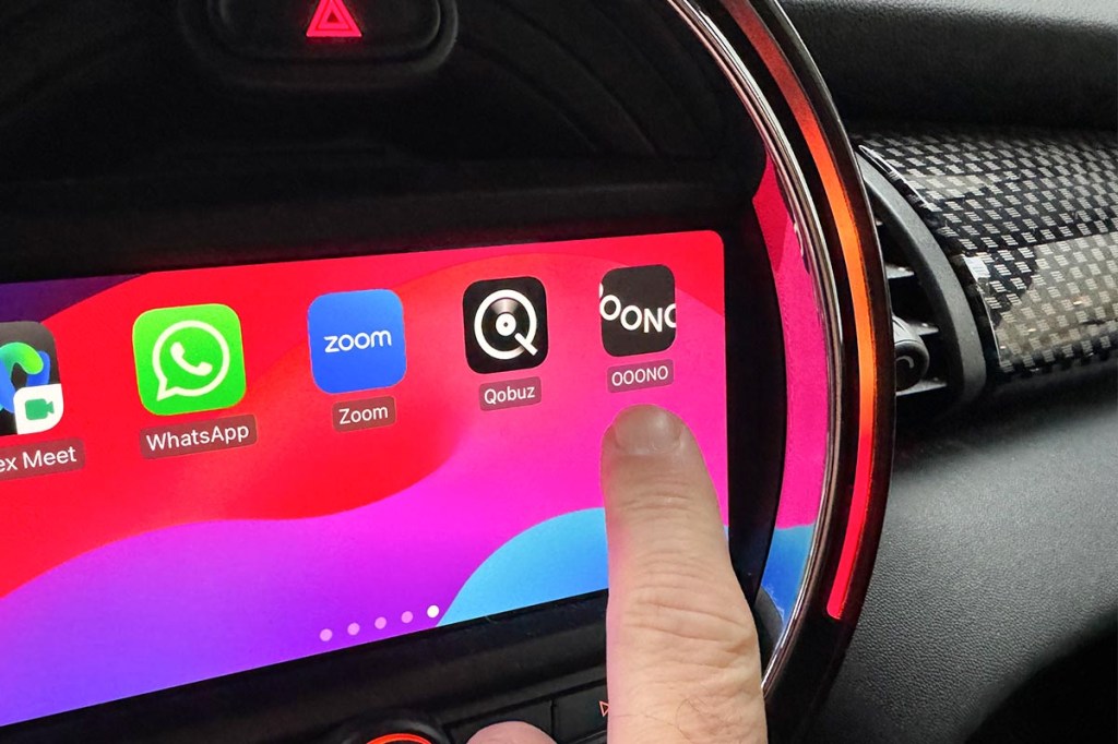 In Apple Car Play wird das Symbol von Ooono angezeigt