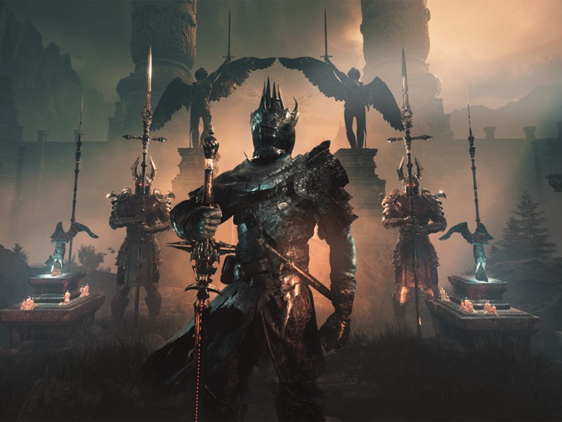 Artwork zum Spiel Unawake, man sieht drei düstere Ritter.