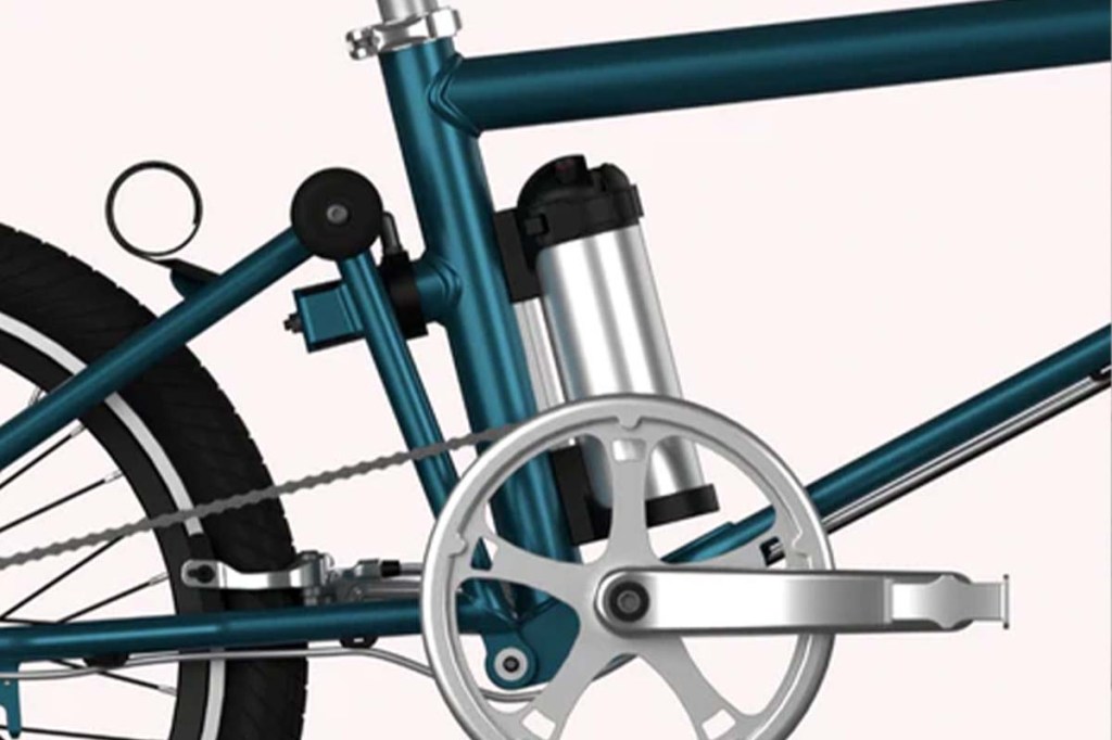 Nahaufnahme Akku eines E-Bikes am Fahrradrahmen
