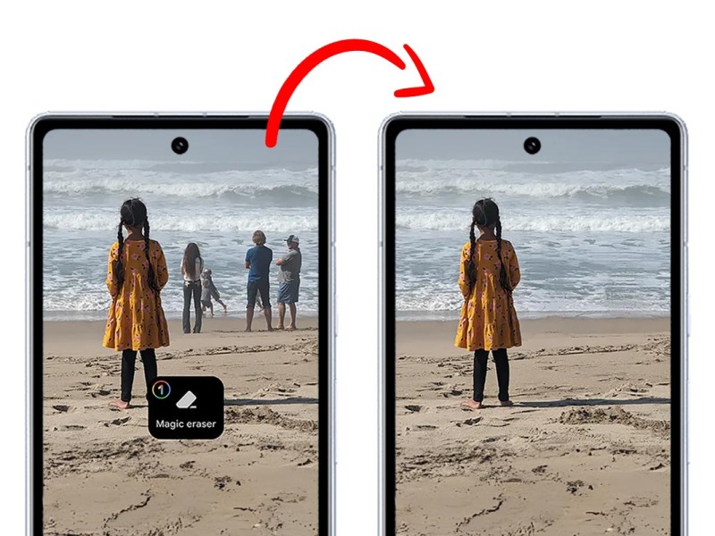 Collage aus zwei Fotos, die jeweils Kinder am Strand zeigen.