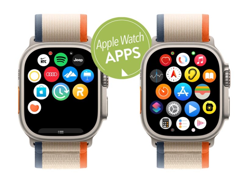 Apple Watch auf weißem Grund.