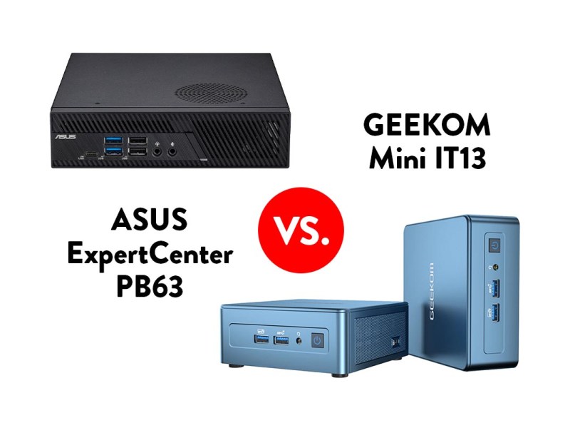 Mini-PCs im Duell: Geekom Mini IT13 vs. Asus ExpertCenter PB63