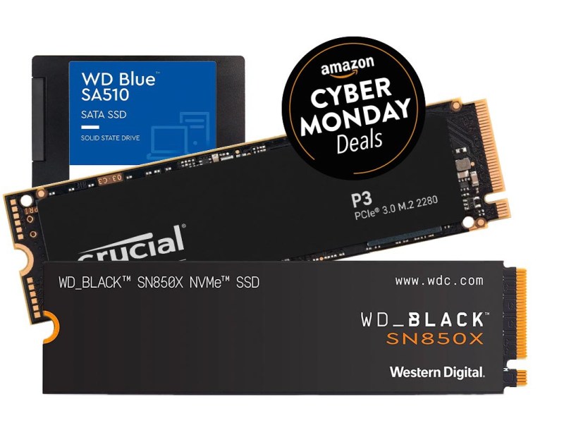 Verschiedene SSD-Festplatten nebeneinander
