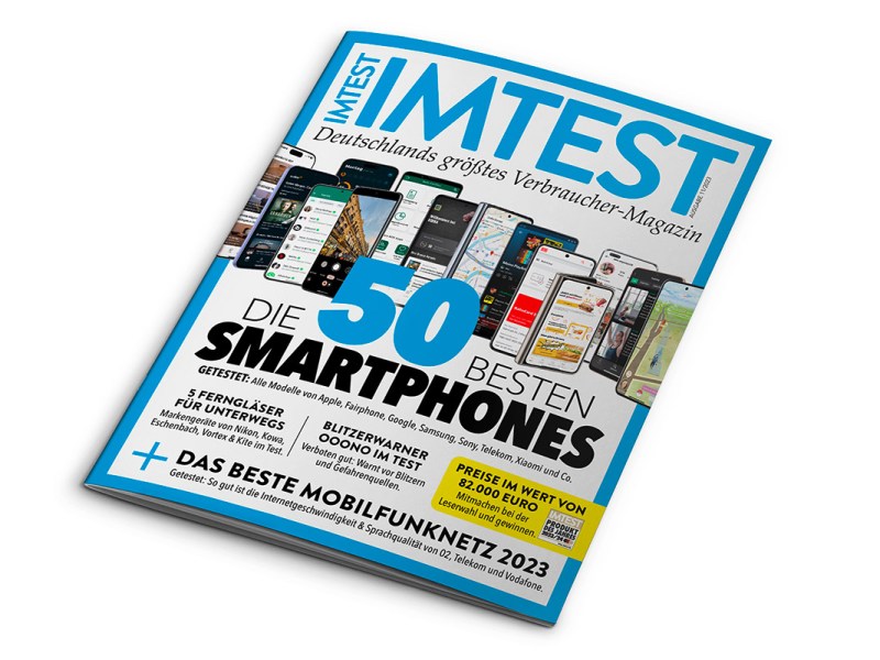 IMTEST 11/23: Die 50 besten Smartphones plus Mobilfunk-Test
