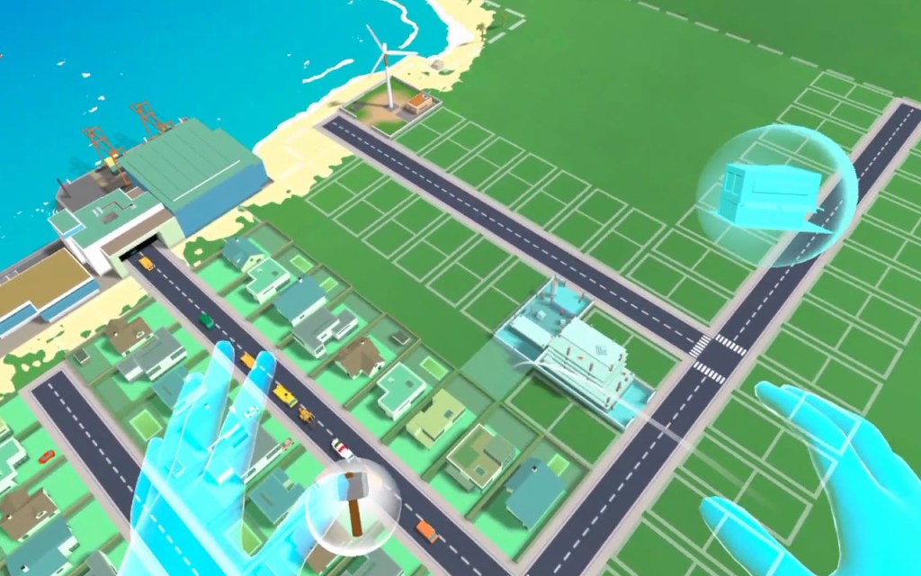 Screenshot des Spiels Little Cities in der Meta Quest 3.