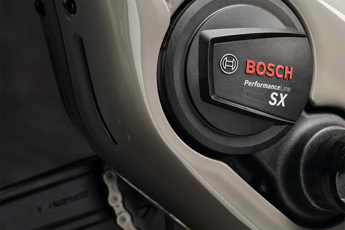 Nahaufnahme Bosch Motor in einem E-Bike
