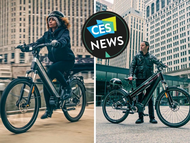 E-Bikes von Fuell auf einem zweigeteiltem Bild.