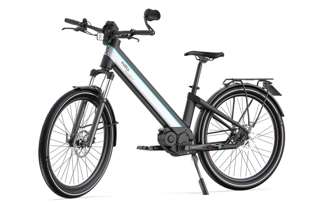 Produktshot E-bike in silber-schwarz, Tiefeinsteiger