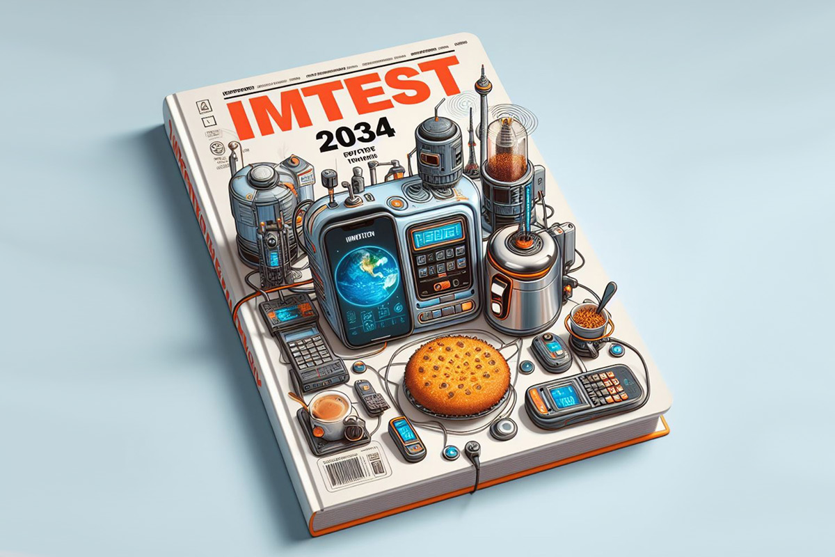 Fiktives, von der Bild-KI Dall-E 3 erstelltes, Cover einer möglichen IMTEST-Ausgabe im Jahr 2034.