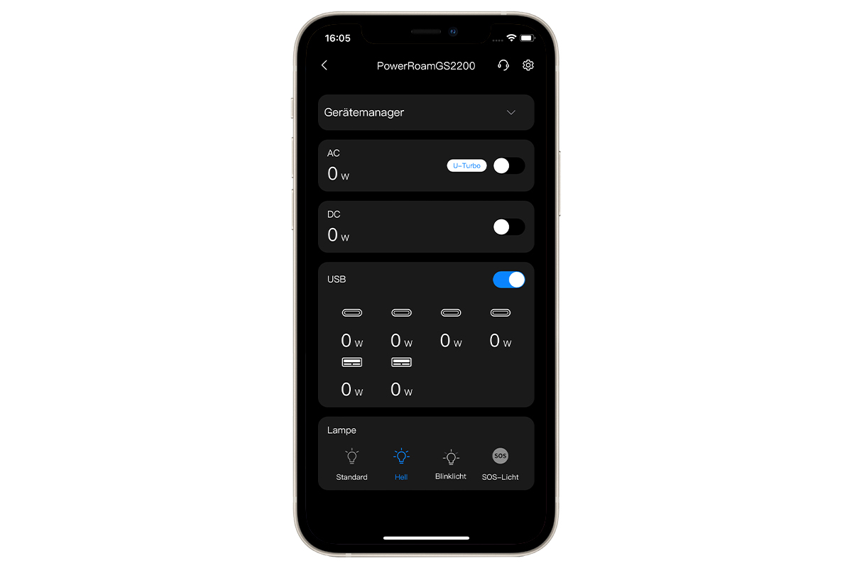 Ein Screenshot der Ugreen-App mit zusätzlichen Funktionen.