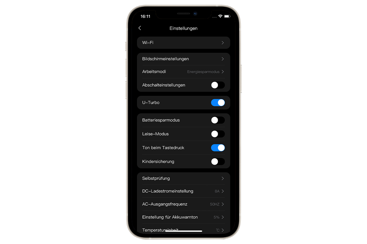Ein Screenshot der Ugreen-App mit zusätzlichen Funktionen.
