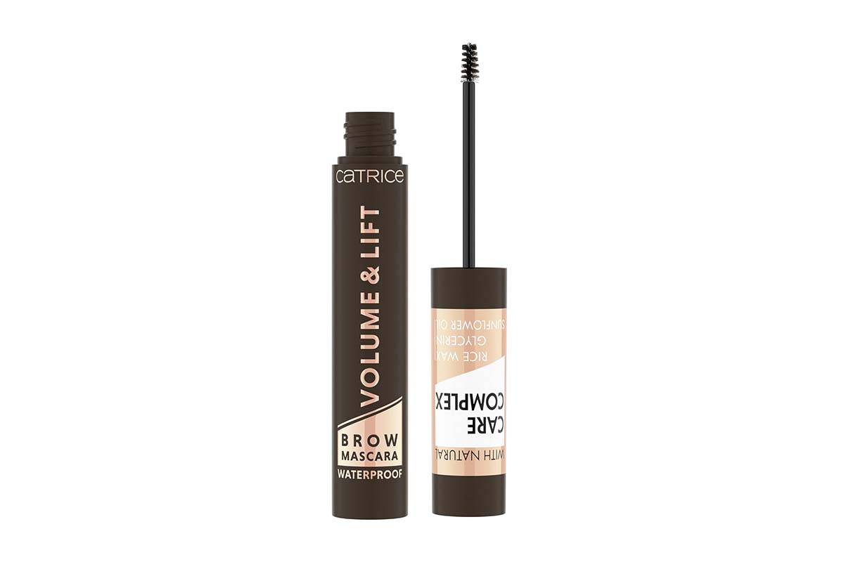 Productshot braune Mascara, geöffneter Stift