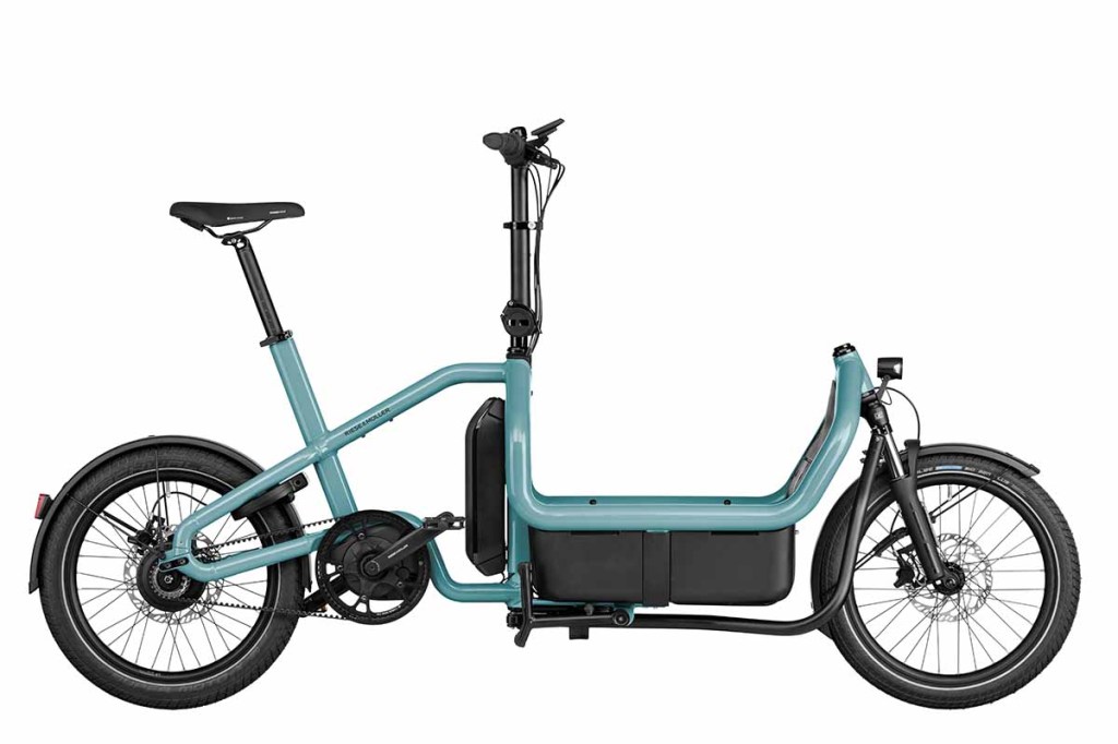 Productshot Cargo-E-Bike von der Seite ohne Gepäckbox