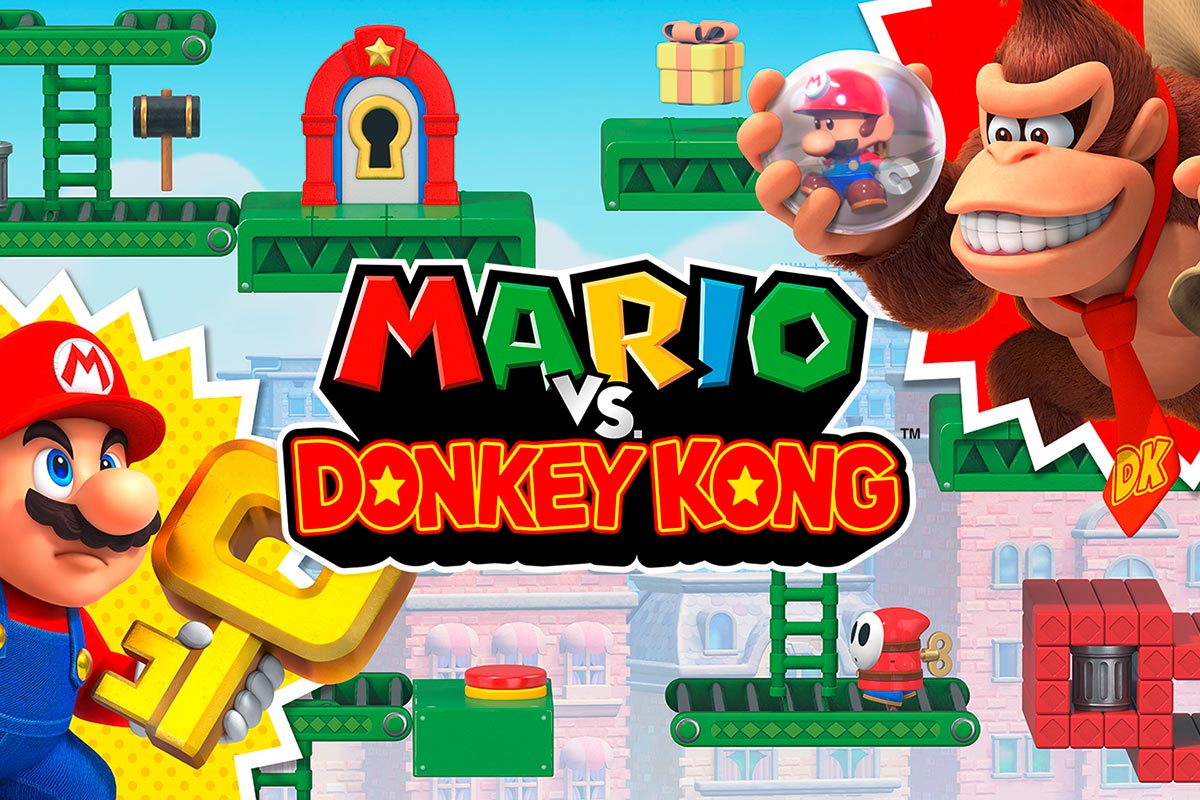 Ein Artwork zum Videospiel Mario vs. Donkey Kong.