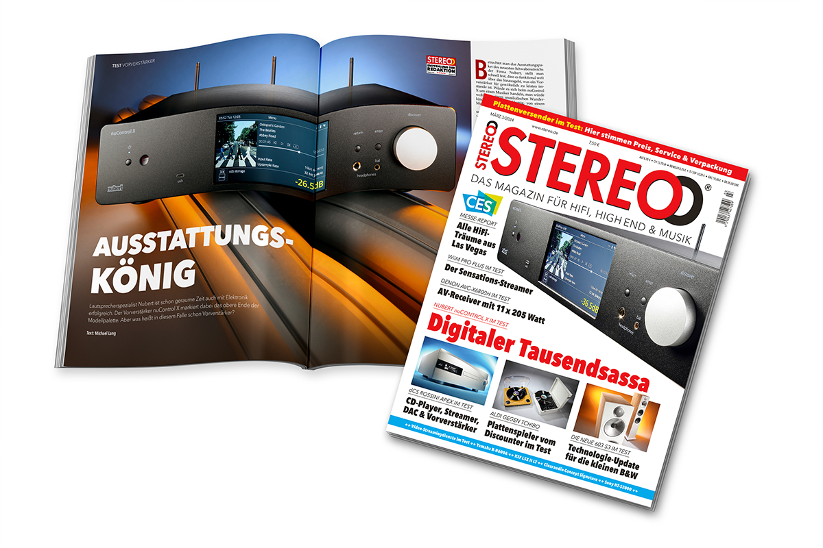 Die neue Ausgabe Stereo 3/24 vor weißem Hintergrund.