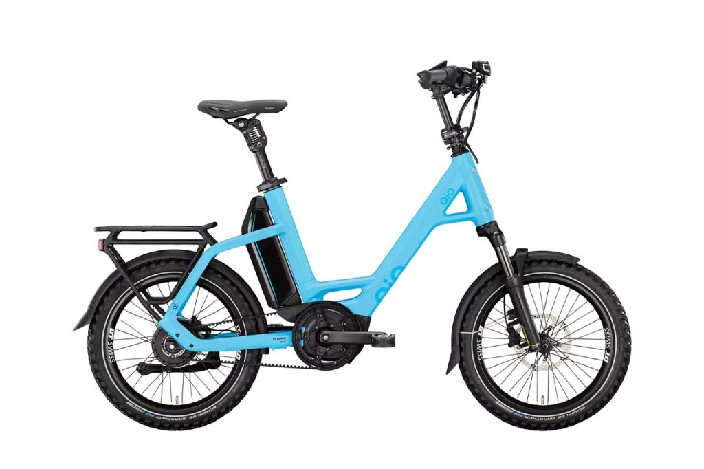 Productshot Kompakt-E-Bike in hellblau