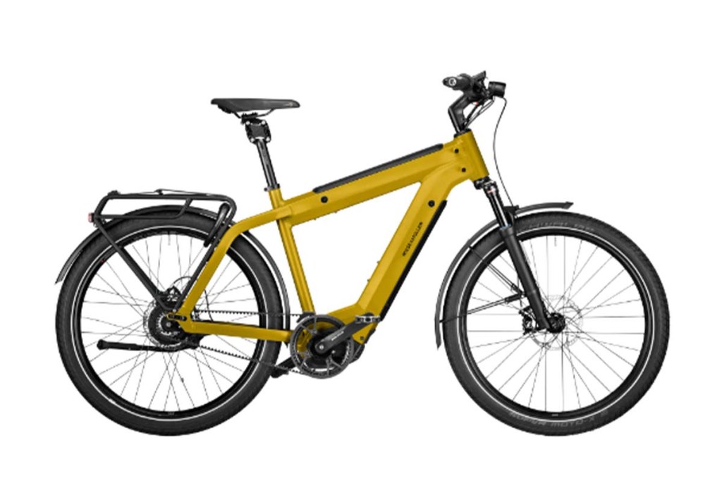 Productshot gelbes E-Bike von der Seite