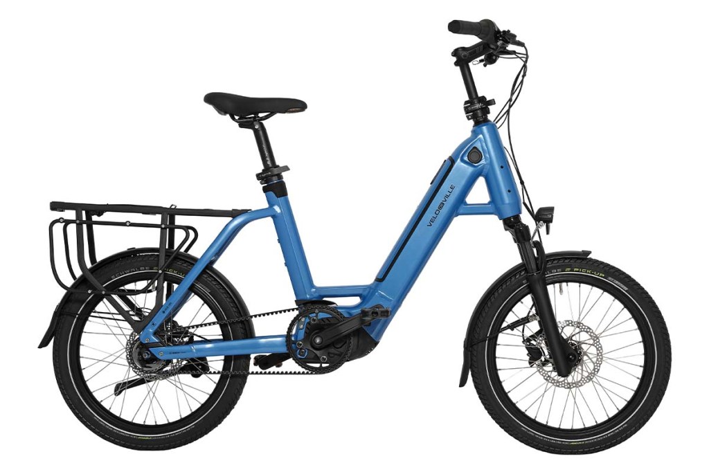 Productshot blaues Kompakt-E-Bike