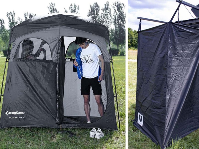 Duschzelt kaufen? Fünf Modelle plus Zubehör im Camping-Check