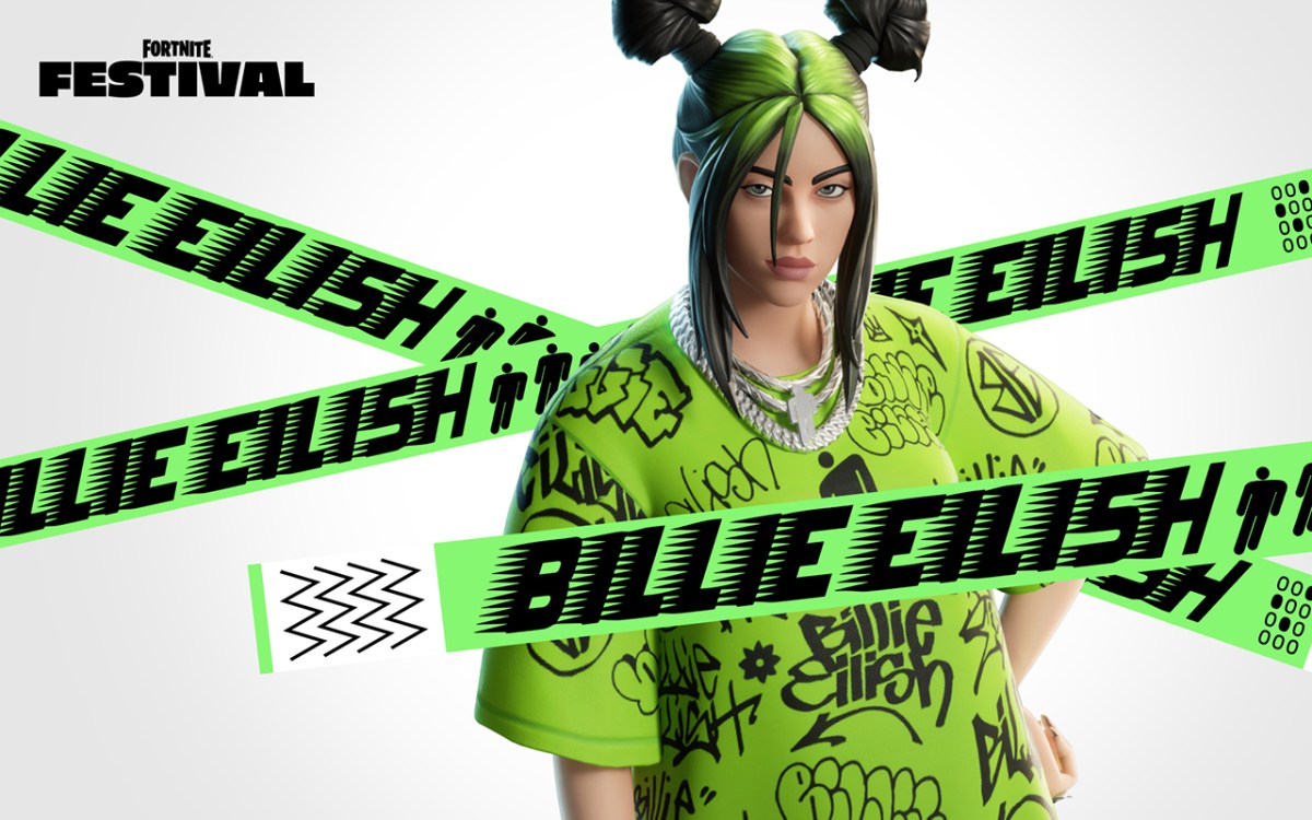 Billie Eilish Schriftzug Frau Fortnite