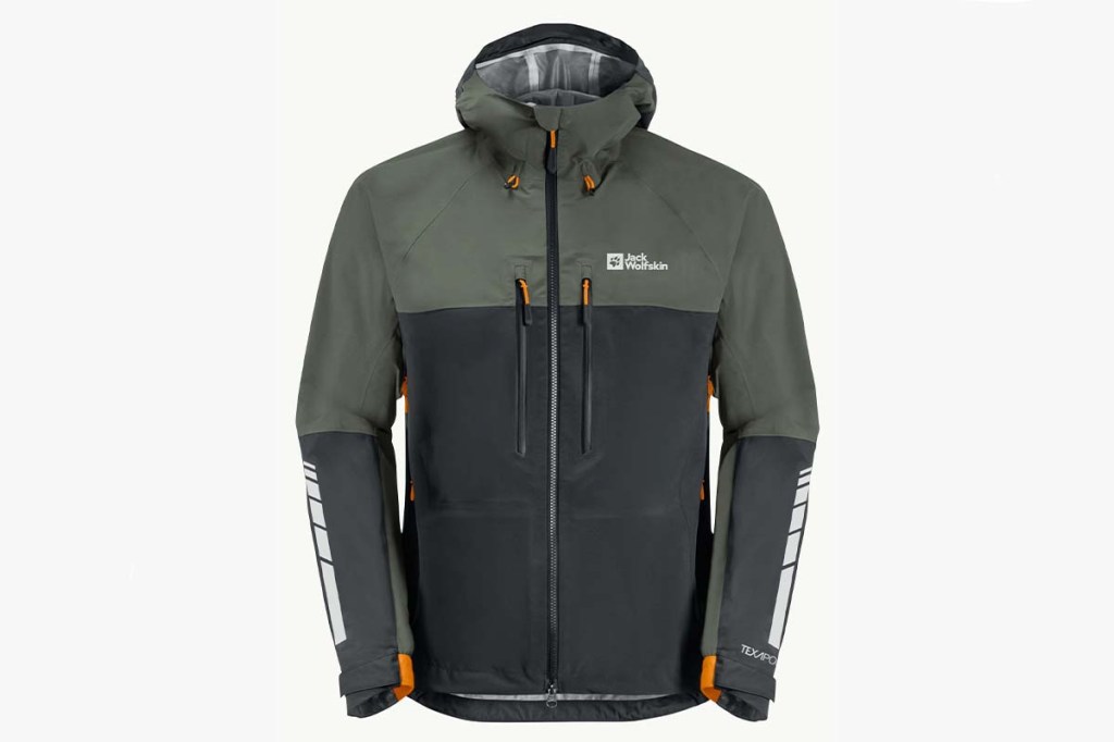 Produktshot schwarz grüne Jacke