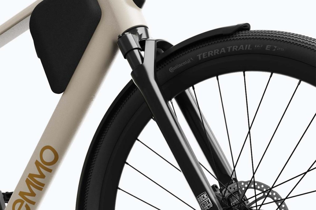 Nahaufnahme Federgabel E-Bike
