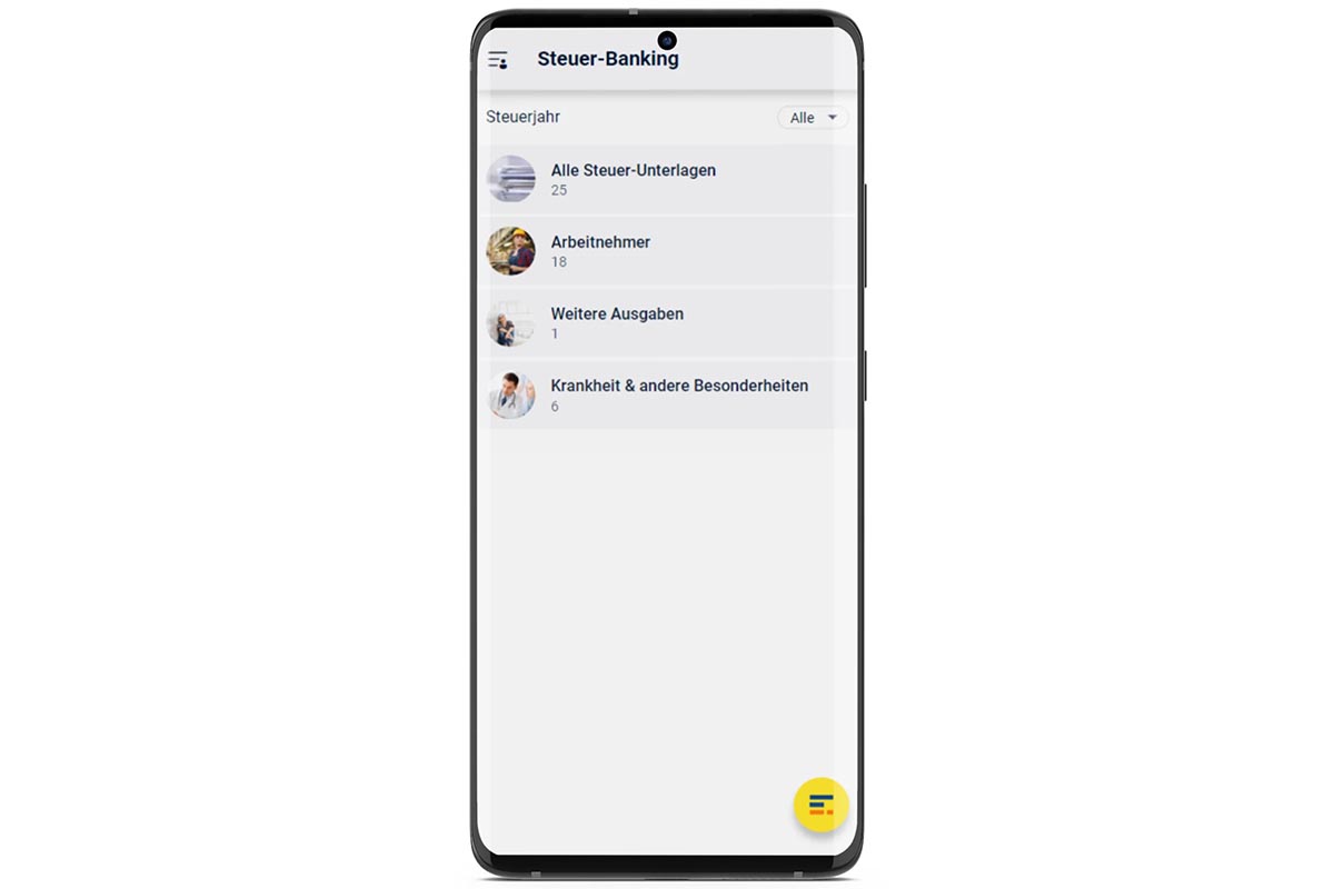 Das steuer:Banking in der Finanzblick App.