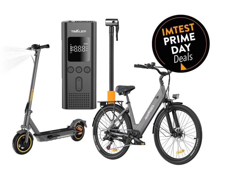 Produkte zum Thema Mobilität auf weißem Grund.