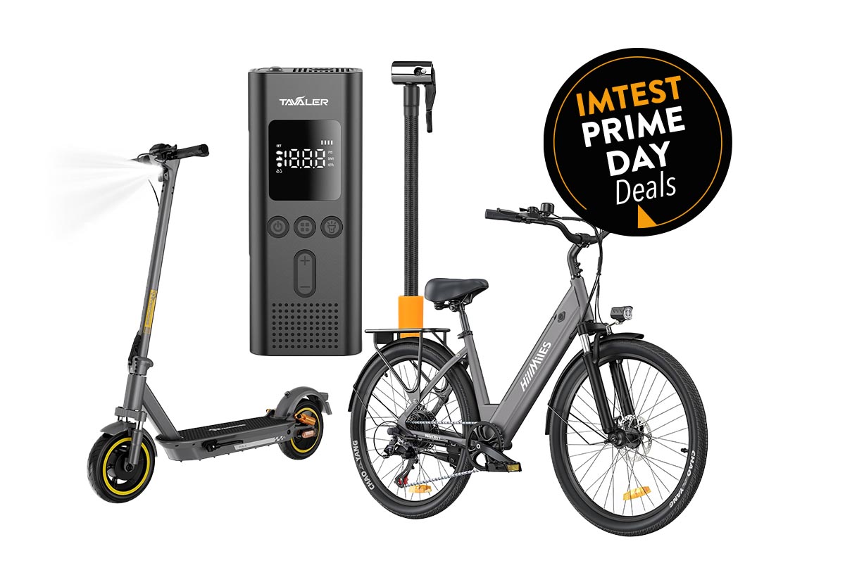 Produkte zum Thema Mobilität auf weißem Grund.