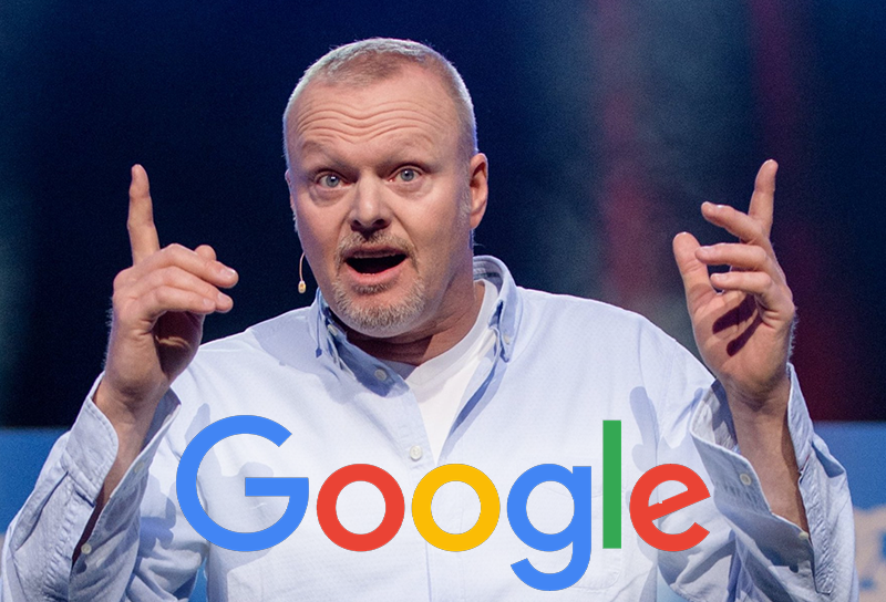 Ein Bild von Stefan Raab mit Google-Logo