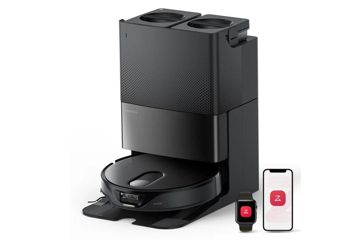 Der Roborock Qrevo Slim auf weißem Grund.