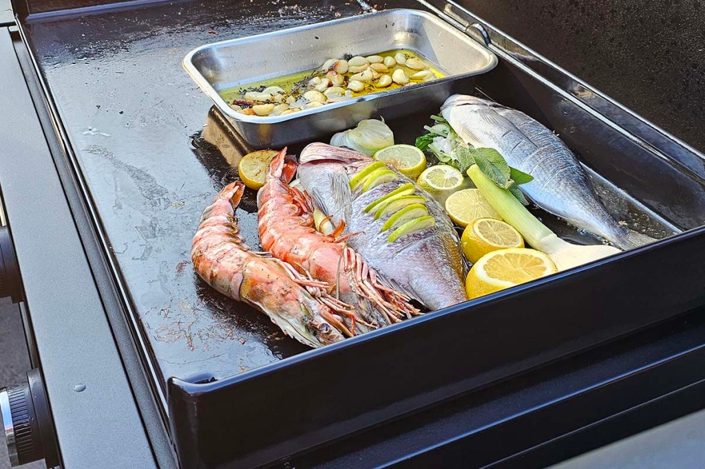 Meeresfrüchte auf der Plancha
