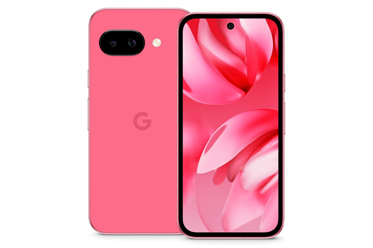 Produnktbild des Google Pixel 9a vor weißem Hintergrund.