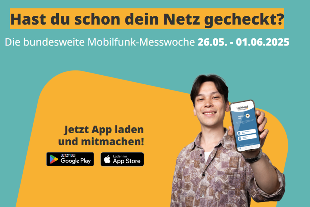 Eine Werbung für die Messwoche-App