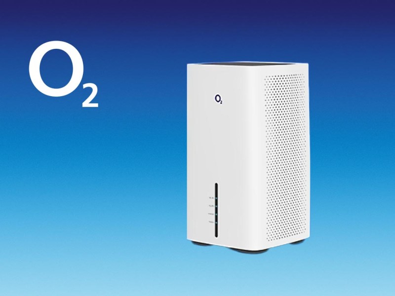 Der O2 HomeSpot vor blauem Hintergrund