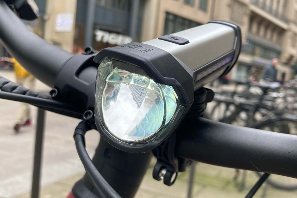 Nahaufnahme Fahrrad-Frontlicht