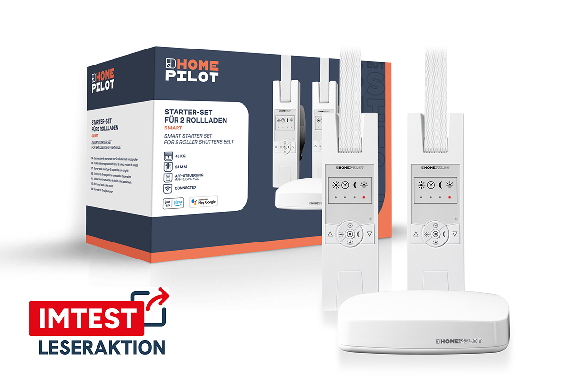 Abbildung einer smarten Rollladen-Steuerung von Home Pilot