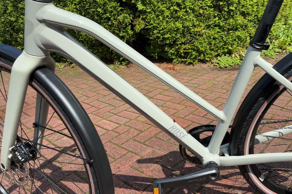 Nahaufnahme Rahmen bei einem Fahrrad