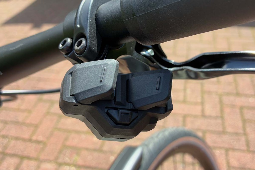 Nahaufnahme Schaltknöpfe für eine Gangschaltung bei einem Fahrrad