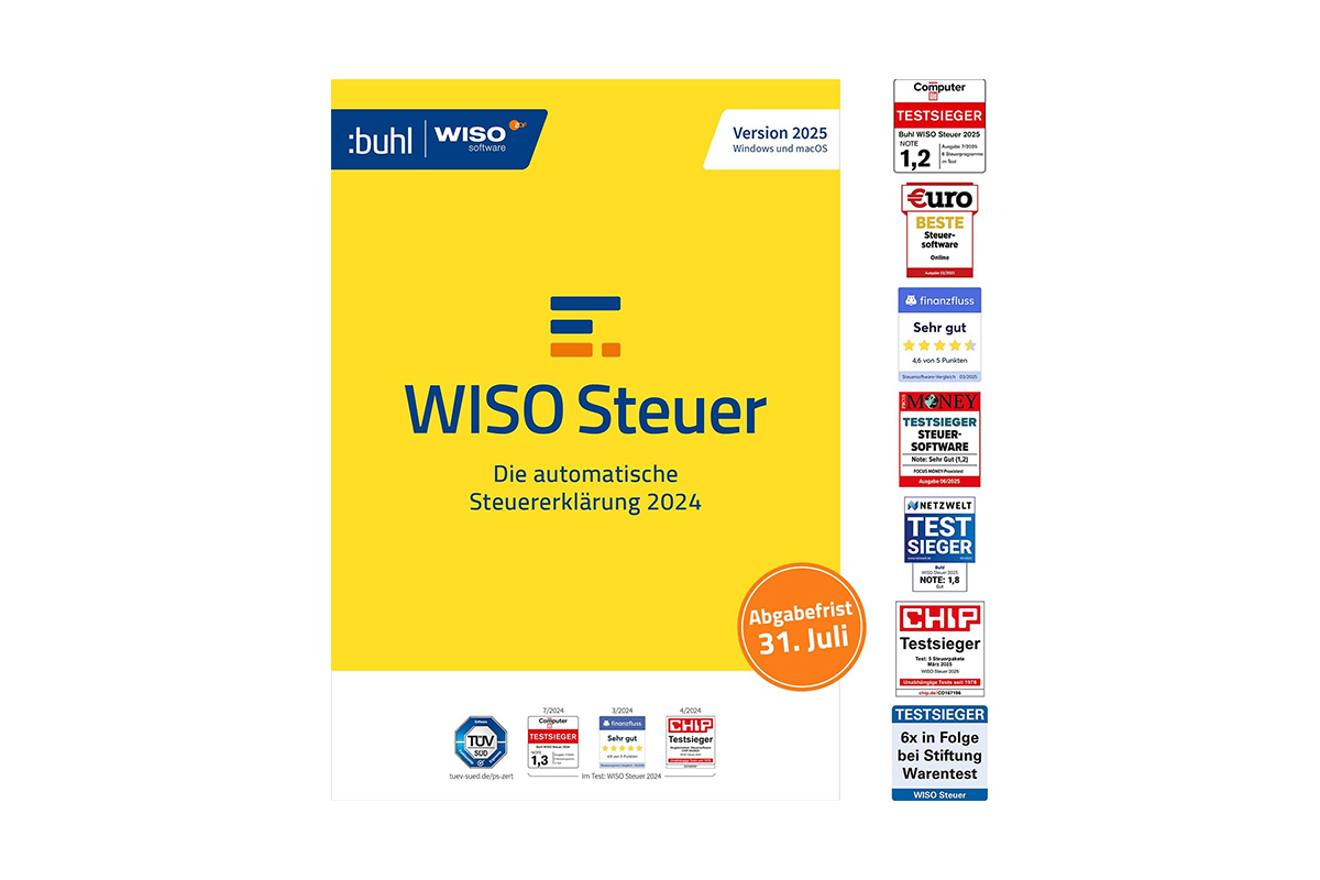 WISO Steuer 2025 (für Steuerjahr 2024) Für Windows, Mac, Smartphones und Tablets